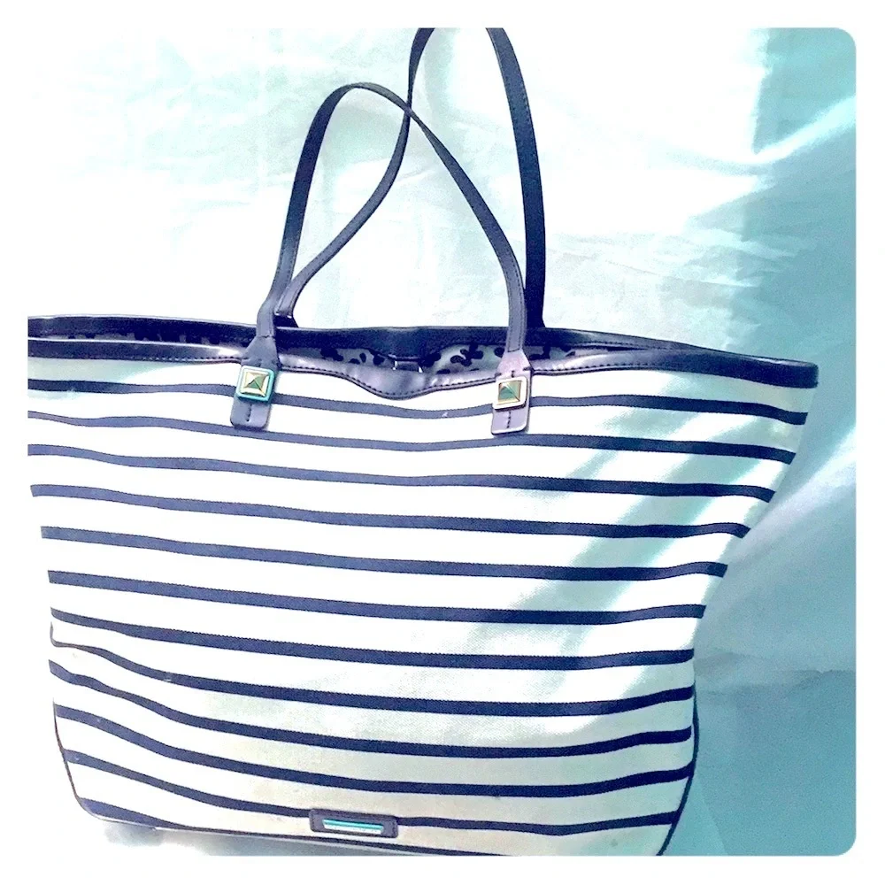 Rebecca Minkoff  Summer Canvas Navy Blue Bag
